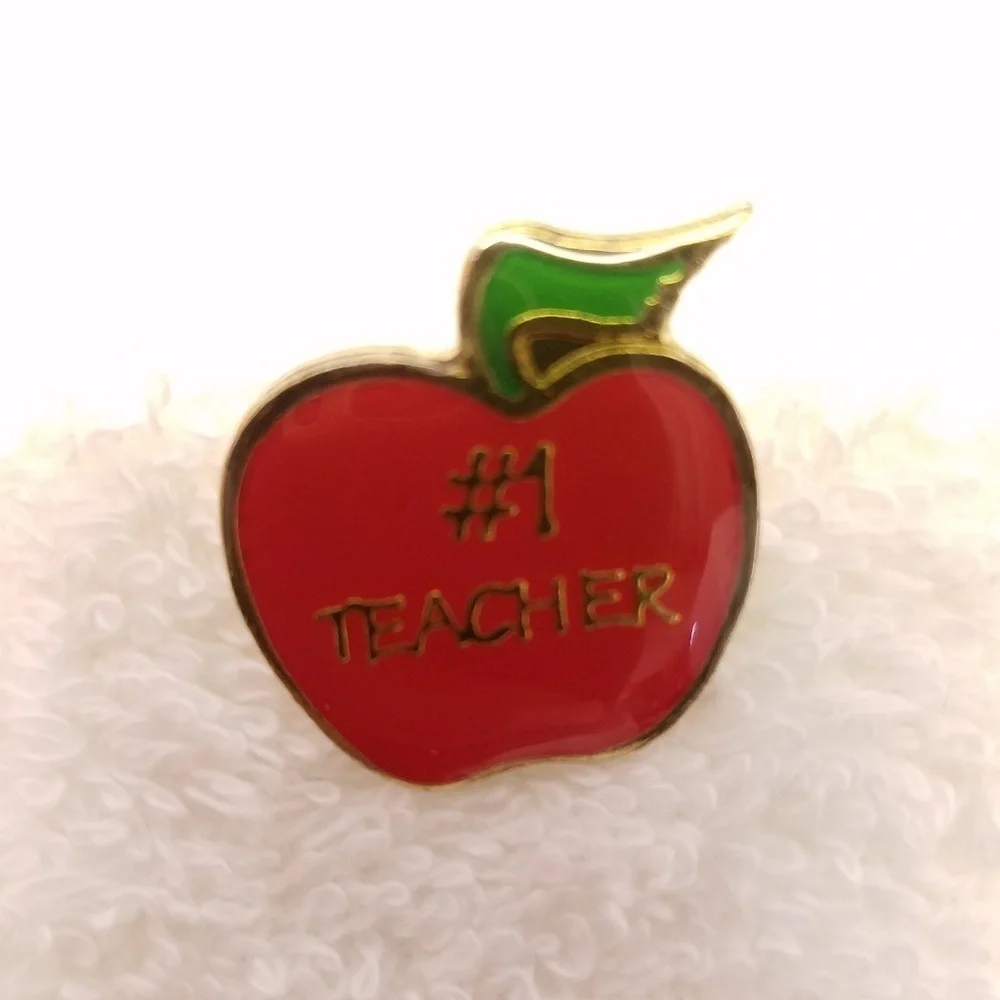 Lot of Teacher Lapel Pins Brooches Jewelry Accessories Teacher Appreciation Red